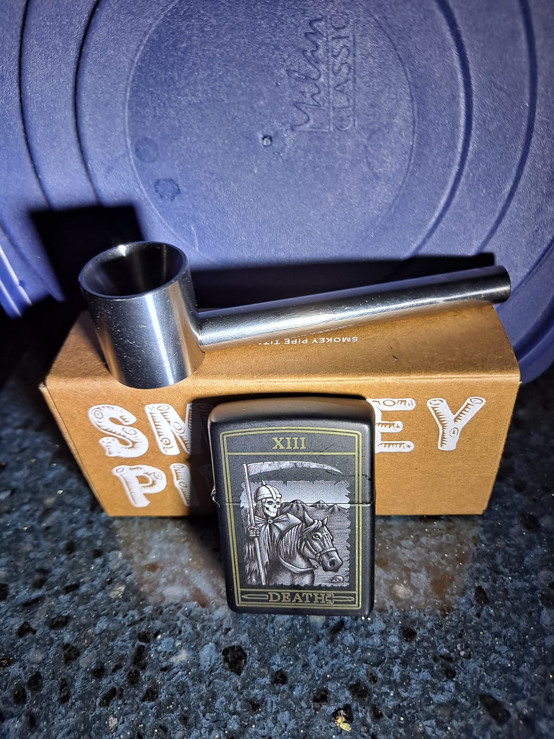 Customer photo review of Smokey Pipe – Titanium Pipe