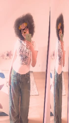 Customer photo review of 'ETCHED' JEANS