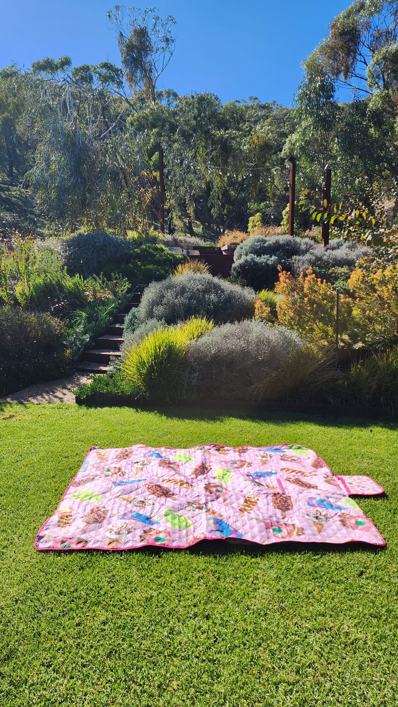 Customer photo review of PRE-ORDER 🍦🇦🇺☀️ Aussie Ice Cream Picnic Mat RESTOCKED