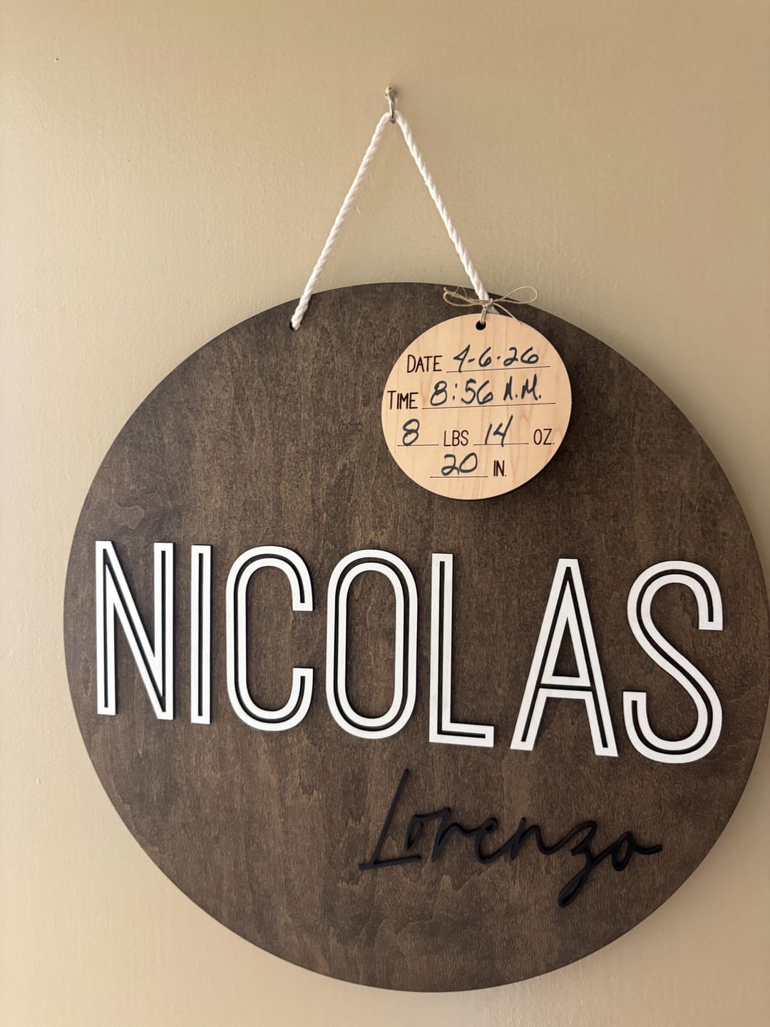 Customer photo review of Hospital Door Hanger - Lucas Blake