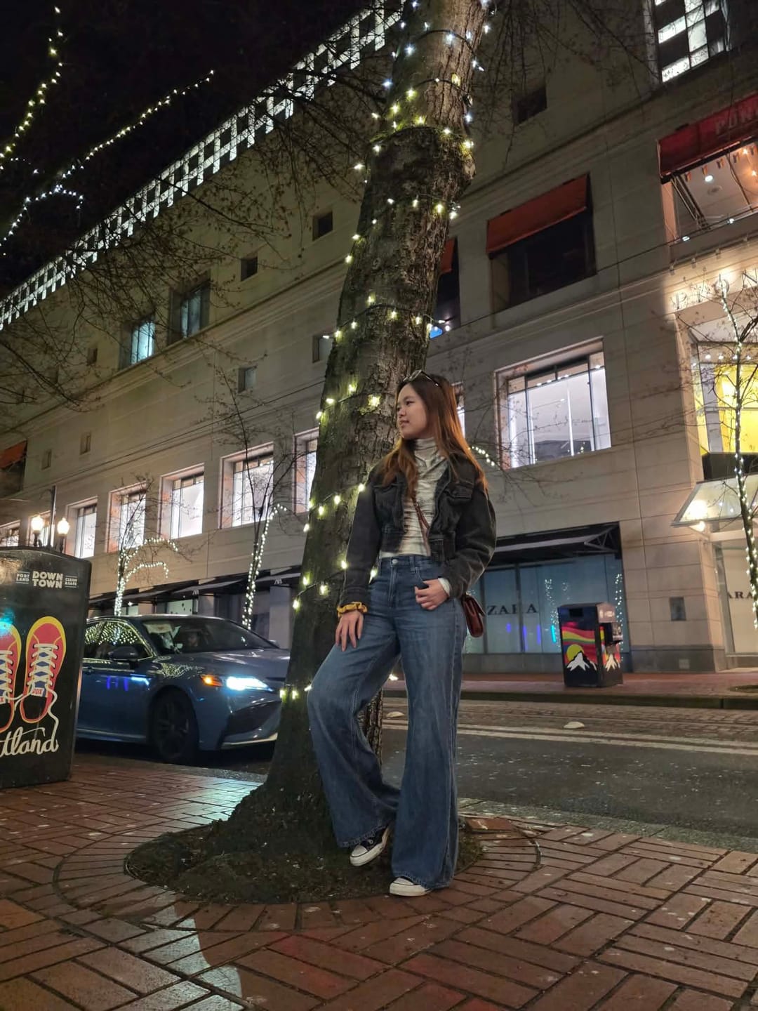 Customer photo review of Personsoul Metallic Crystal-Lightning Long Sleeve Tee