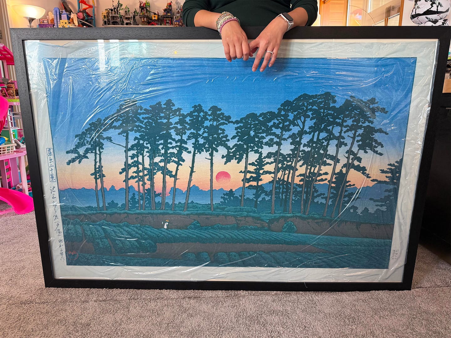 Customer photo review of Sunset at Ichinokura, Ikegami by Hasui Kawase, 1935