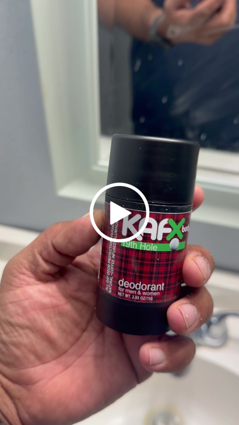 Customer video review of 19th Hole Coffee-Infused Natural Deodorant – Tobacco, Bourbon & Cedar