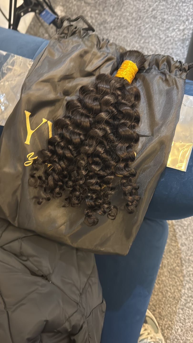 Customer photo review of #4/#30 Mix Color Blend Loose Deep Wave Bulk Human Braiding Hair