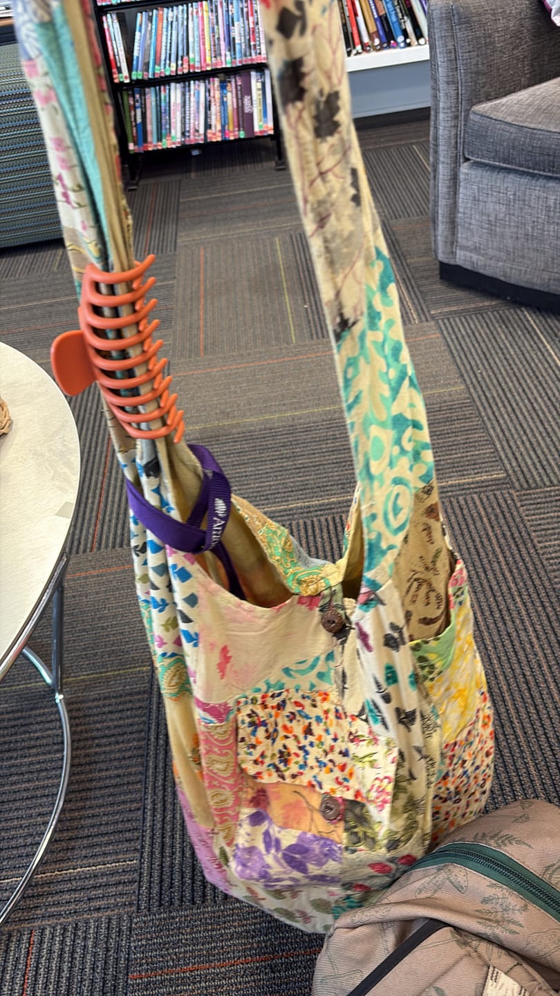 Customer photo review of Flower Child Boho Patchwork Shoulder Bag