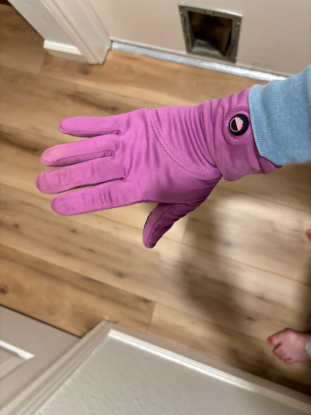 Customer photo review of Toasty Touch® Ultra Thin Heated Gloves