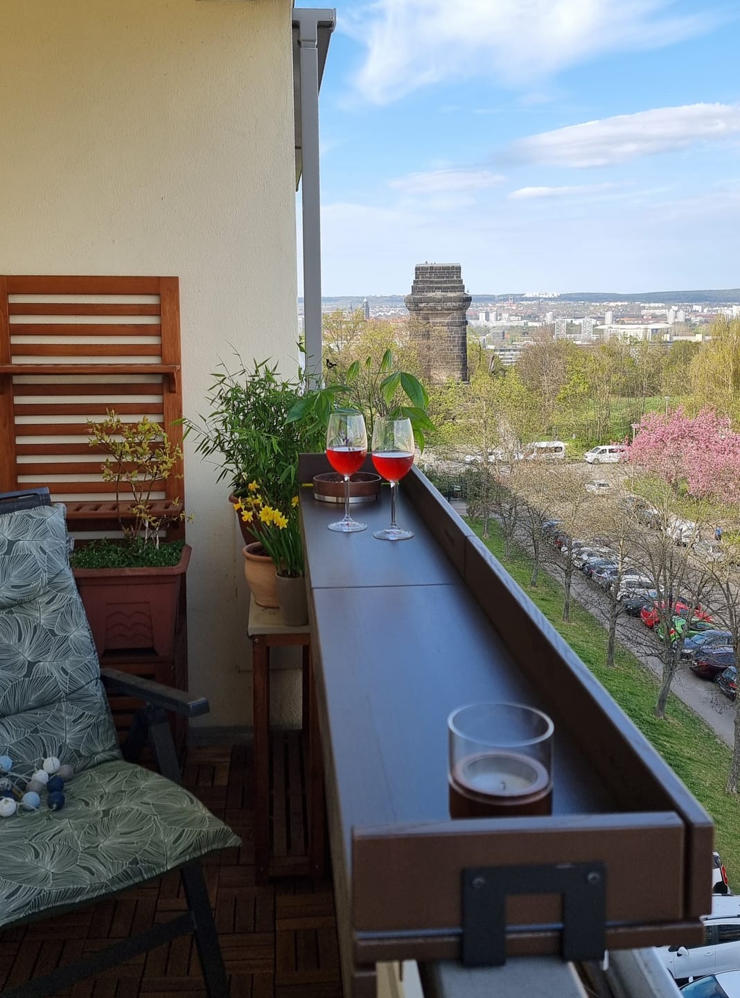 Customer photo review of Balkonzeit Bar aus Massivholz