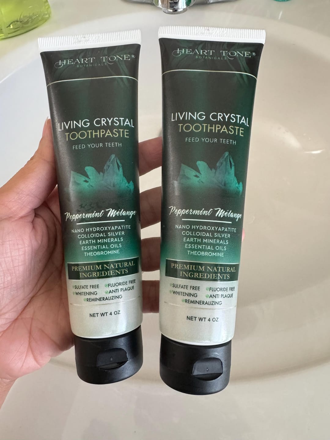 Customer photo review of Living Crystal Toothpaste
