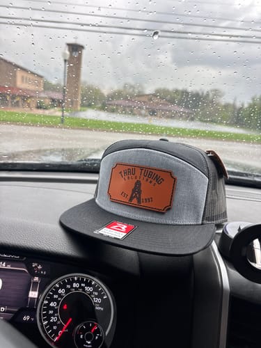 Customer photo review of Custom Leather Patch Hats Richardson 168 Laser Engraved
