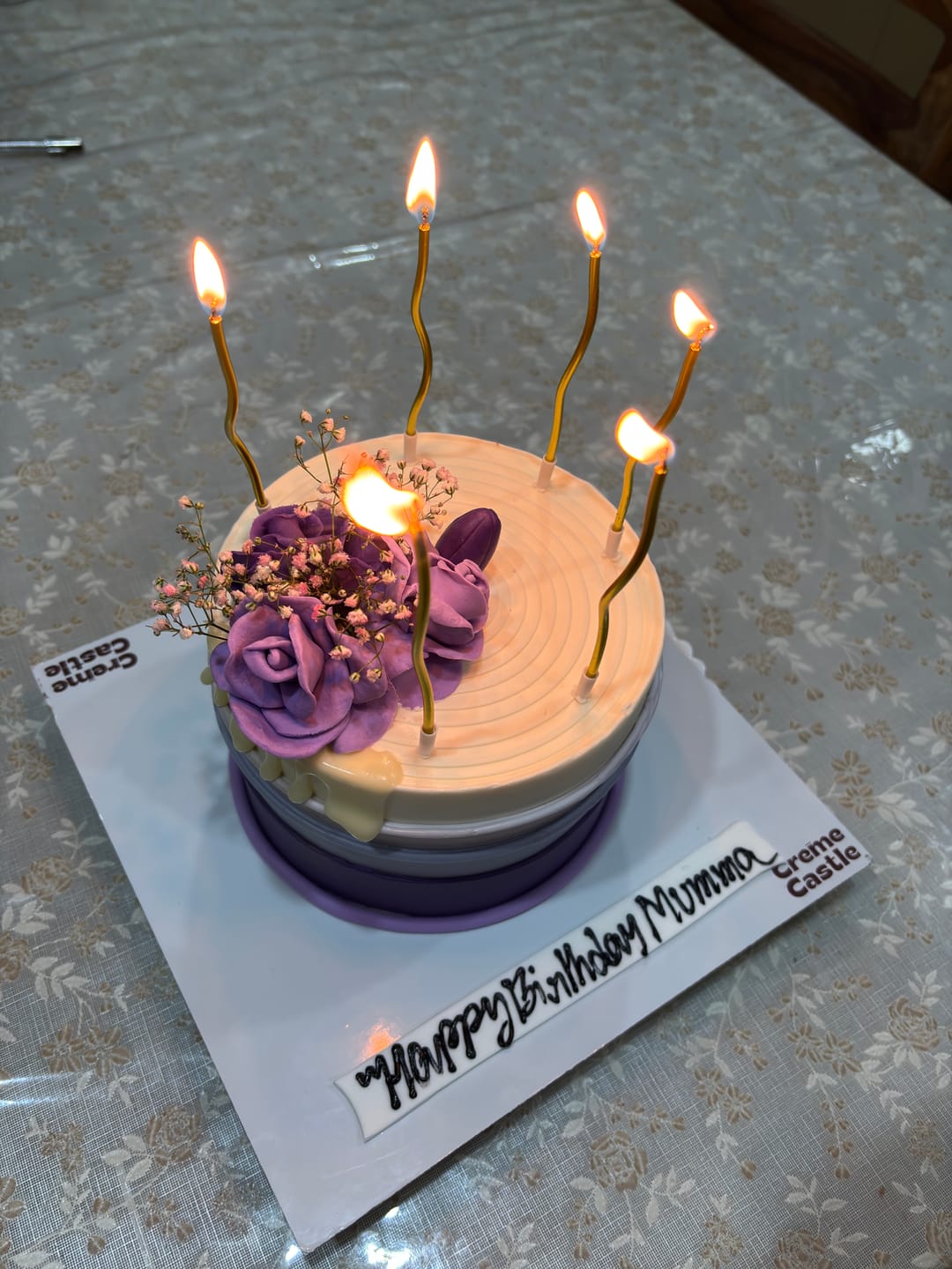 Customer photo review of Floral Ombre Cake