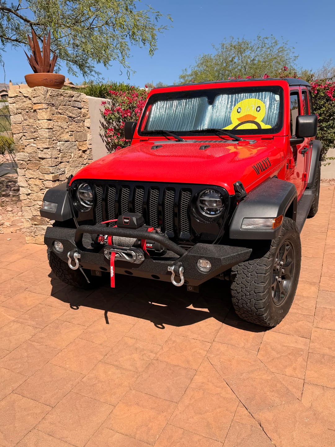 Customer photo review of X-BULL Electric Winch XRS 13500 LBS 12V Synthetic Rope for Towing Truck Off Road with 2 in 1 Wireless Remote