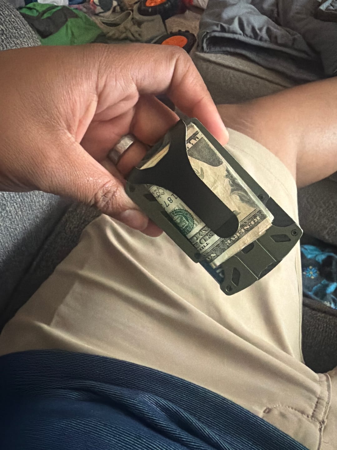 Customer photo review of Tactical Wallet — Aircraft-Grade Aluminum