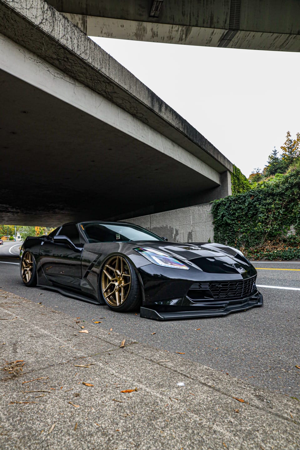 Customer photo review of Fits 14-19 Corvette C7 Stage 2.5 ZR1 Style Extended Front Bumper Lip