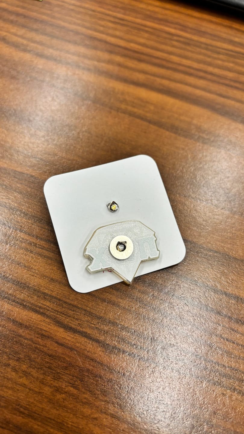 Customer photo review of PLC Diamond Acrylic Pin