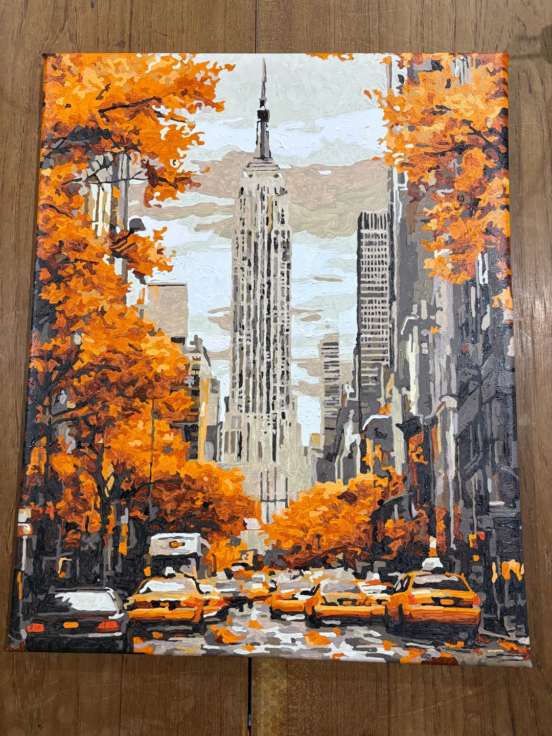 Customer photo review of Autumn in New York | Paint by Number