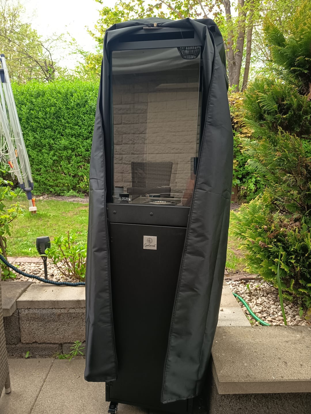 Customer photo review of Gartenzeit® Gas-Terrassenheizer mit Glaszylinder inkl. Abdeckung