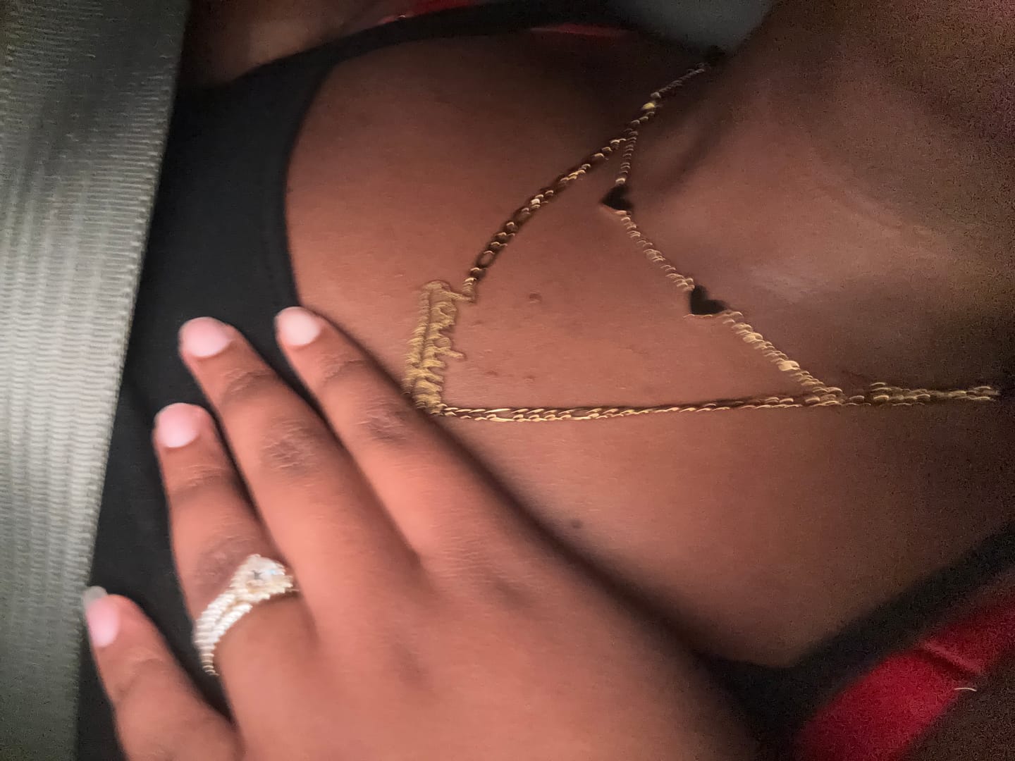 Customer photo review of The Hearts Necklace