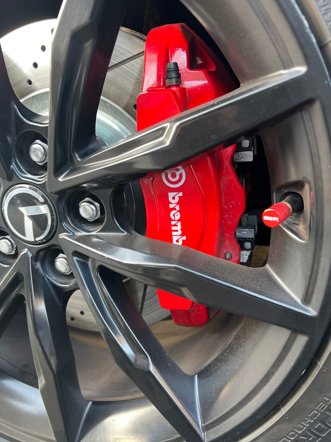 Customer photo review of 80Eighty® Red Valve Stem Caps