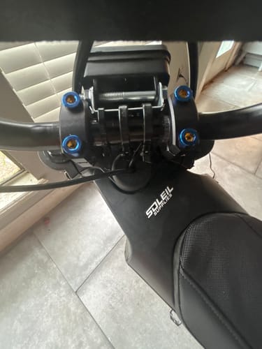 Customer photo review of Triple Clamp Titanium Bolts
