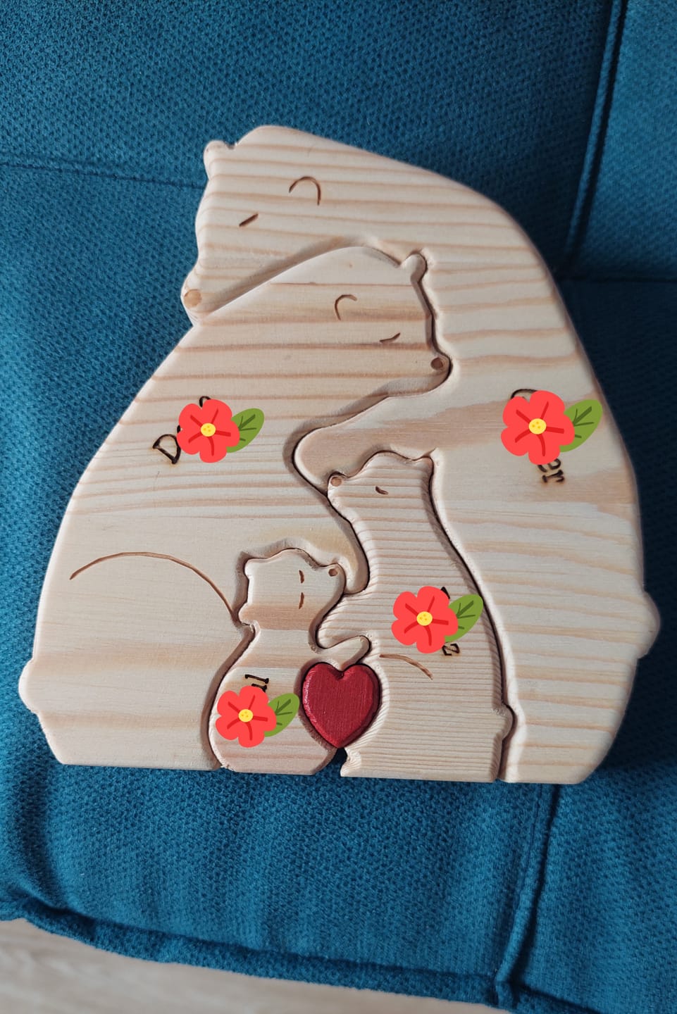 Customer photo review of Bärenfamilie - Süße Personalisierte Holzbären zum Aufstellen für die Familie
