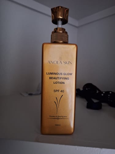 Customer photo review of Luminous Glow Beautifying lotion