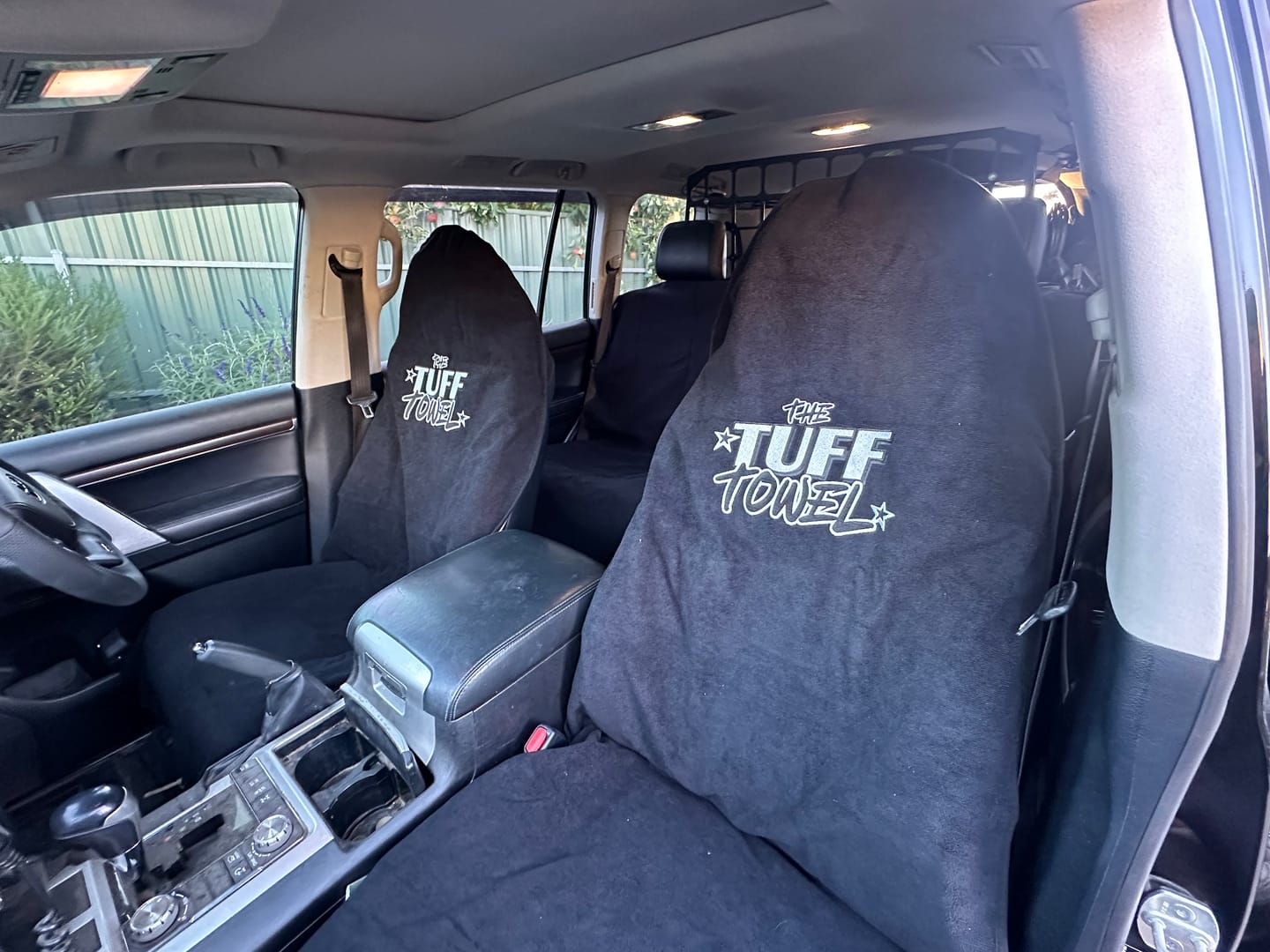Customer photo review of Waterproof Backseat Car Towel Seat Cover