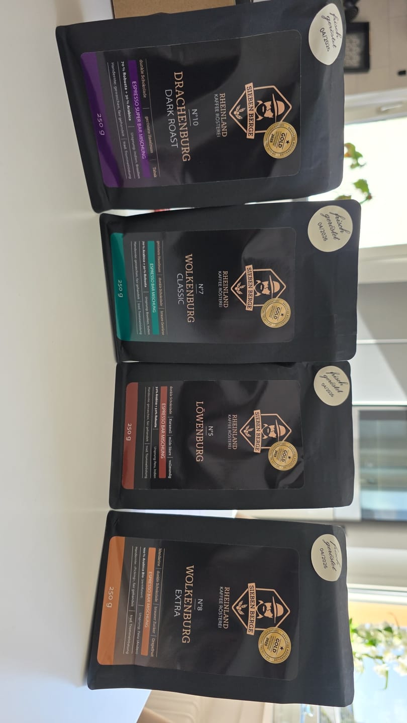 Customer photo review of Entdecke vier einzigartige Röstungen – Espresso Probierpaket 4x 250g