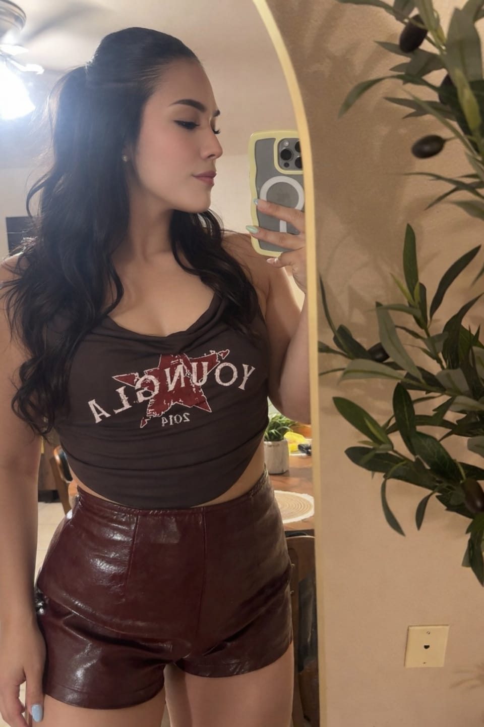 Customer photo review of W4334 Graphic Halter Top