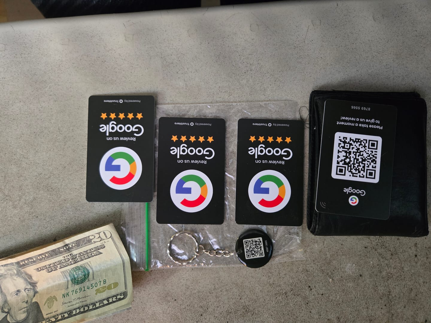 Customer photo review of Google Review Card - Black