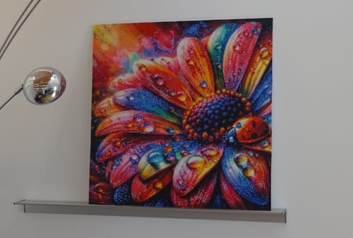 Customer photo review of 5D Diamond Painting – Regenbogenglühen mit Marienkäfer