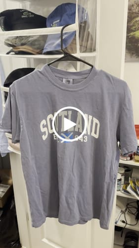 Customer video review of Scotland Varsity Flag T-Shirt