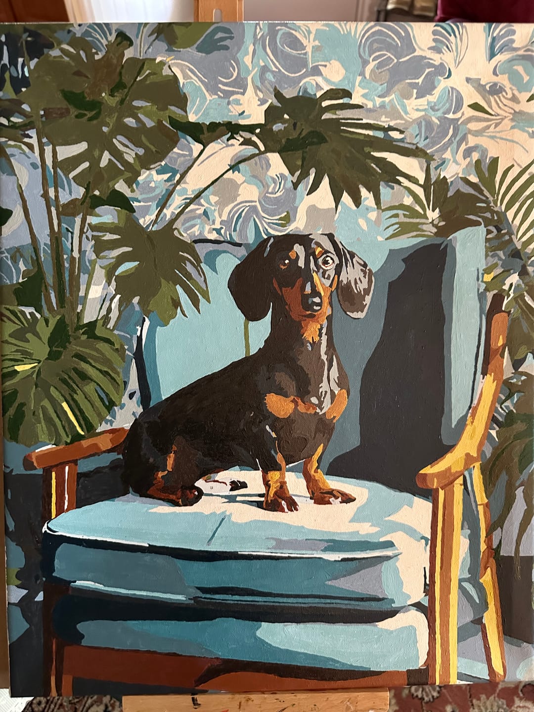 Customer photo review of A posing Dachshund | Paint by Number