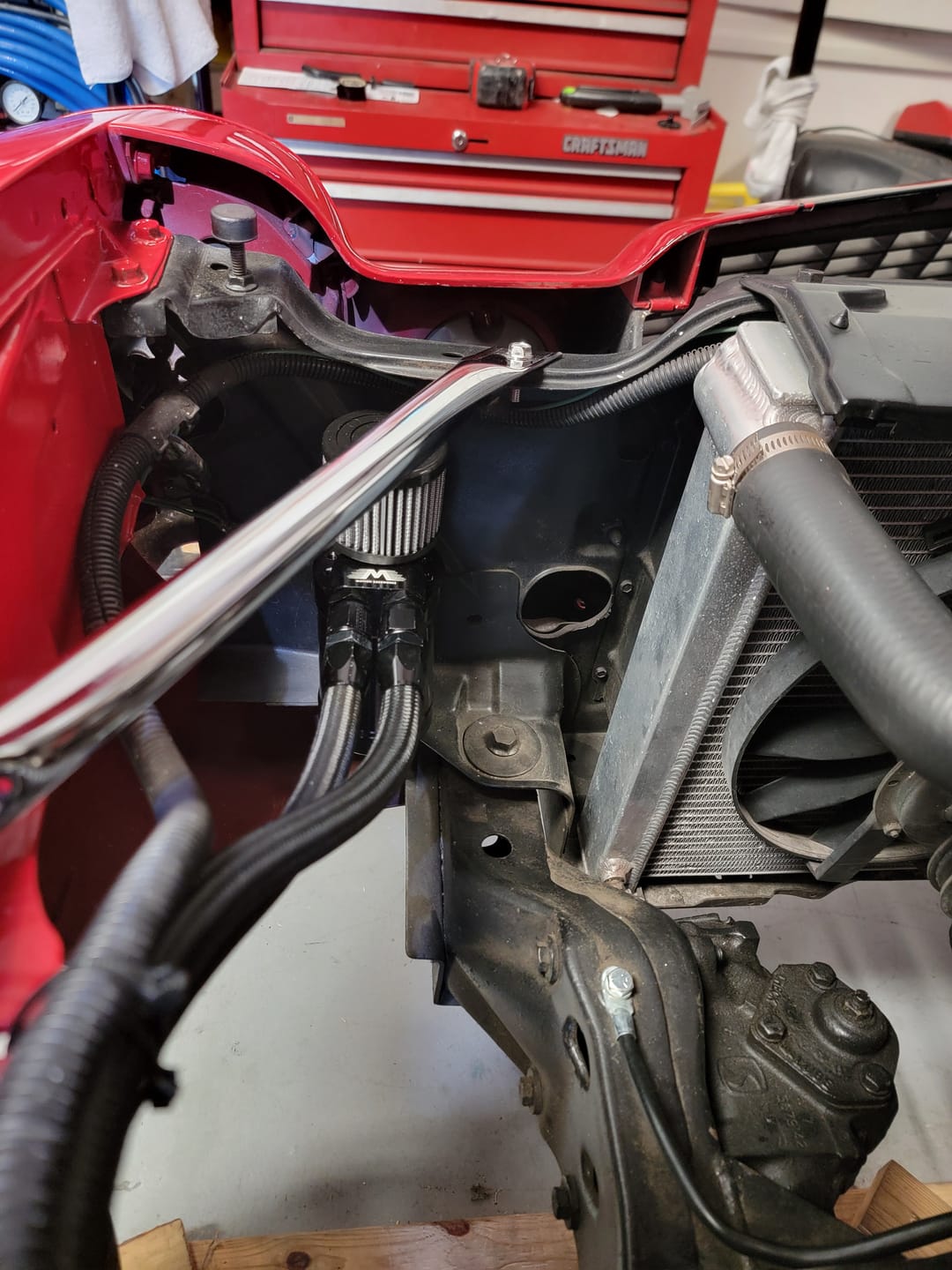 Customer photo review of SBC / BBC / SBF Catch Can Kit For 1.22" Push In Grommets