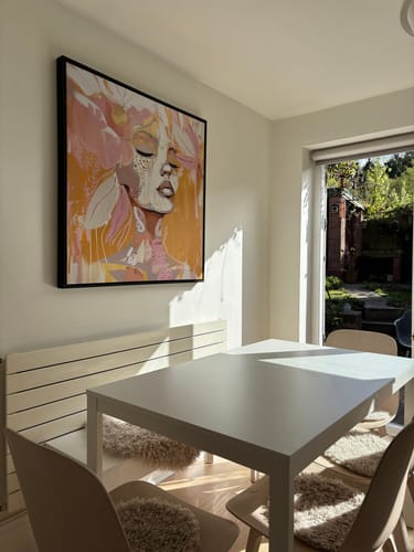 Customer photo review of Pink Lemonade Square Canvas Print