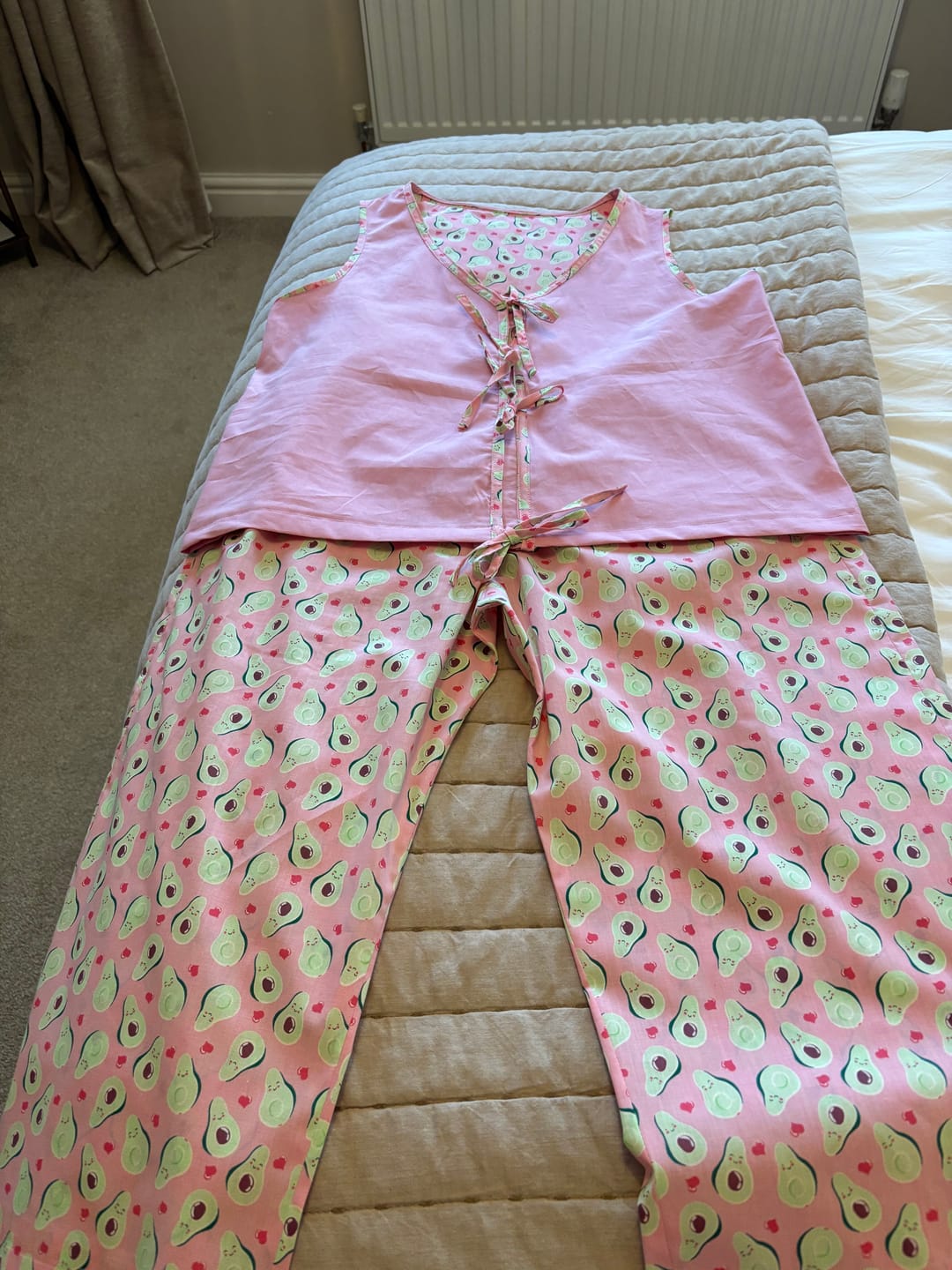 Customer photo review of Avocado Hearts Polycotton Fabric