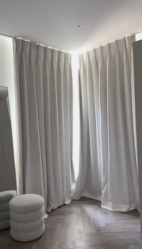 Customer photo review of Cassie Linen Blend Custom Curtains