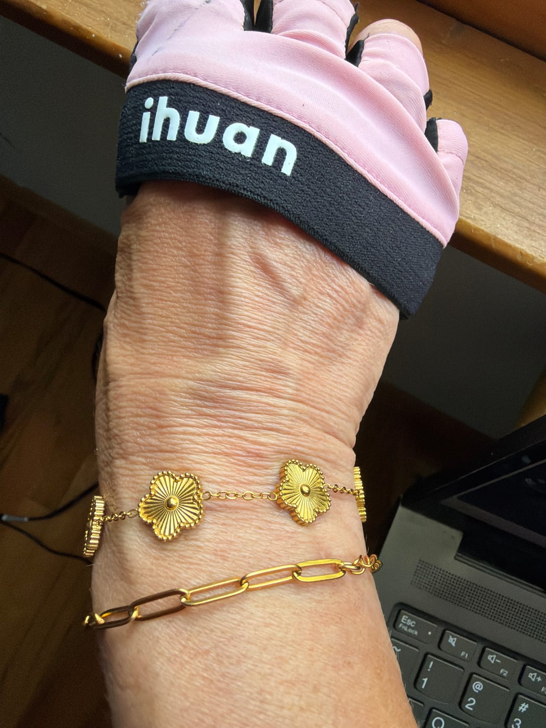 Customer photo review of Golden Clover Bracelet