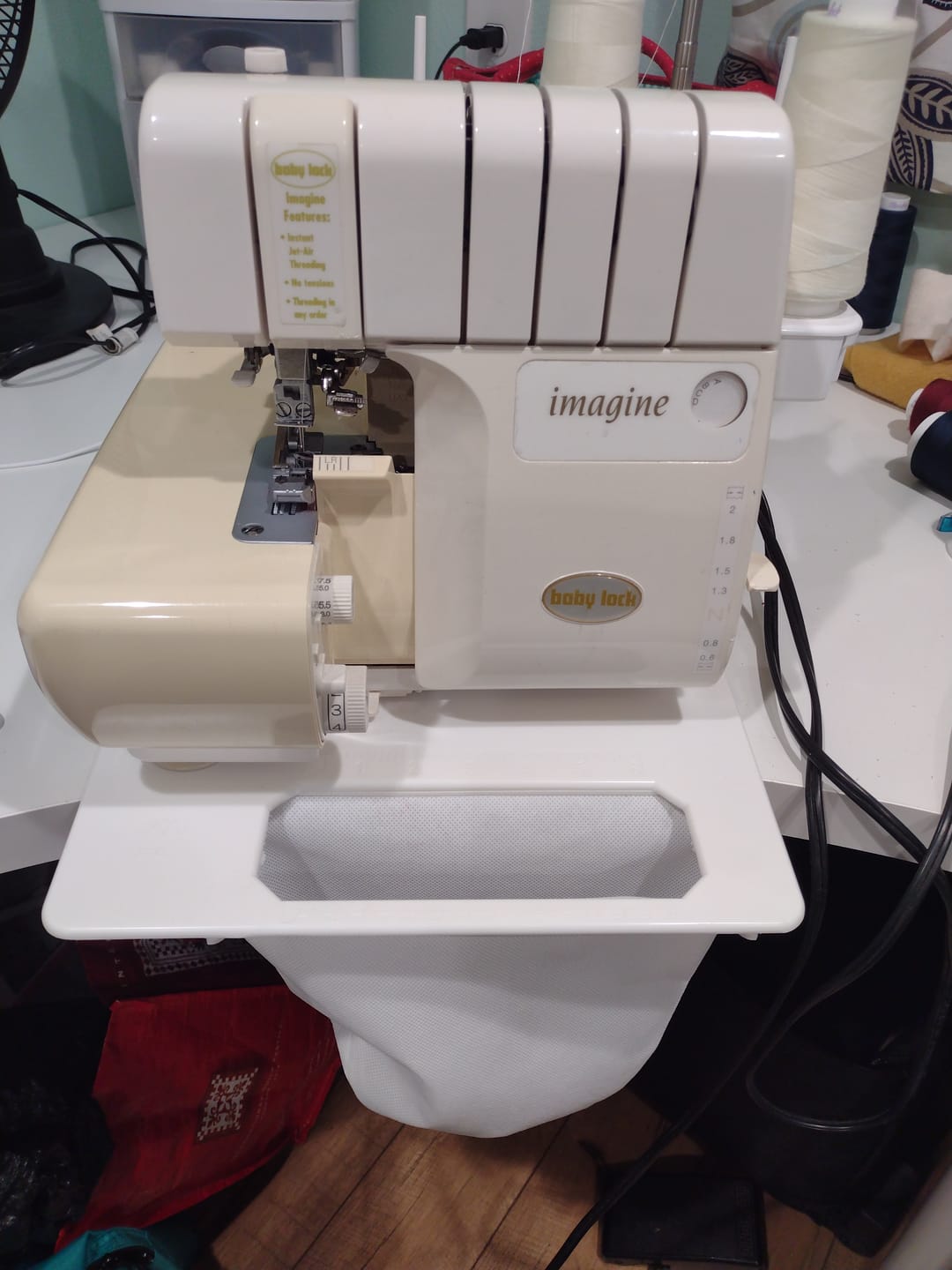 Customer photo review of Serger Scrap Catcher and Pad #STC