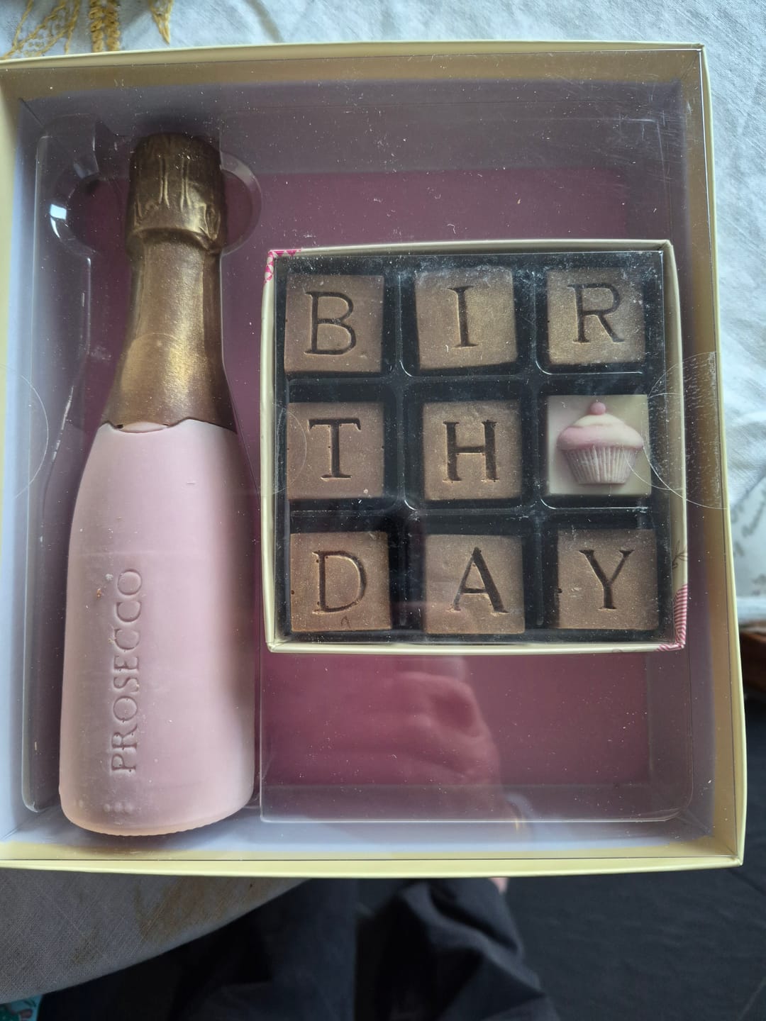 Customer photo review of Chocolate Prosecco Birthday Gift Box