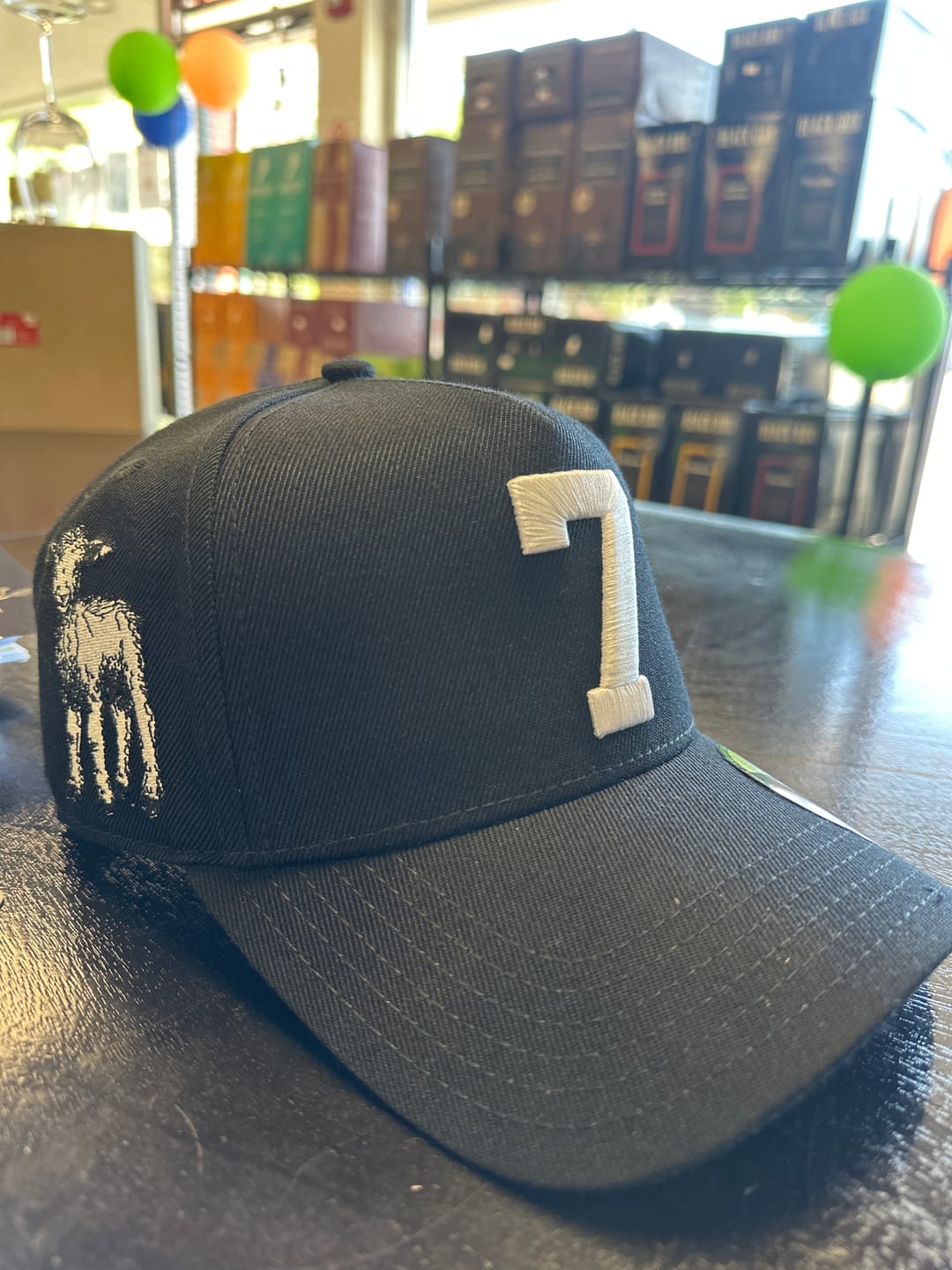 Customer photo review of [PRE-ORDER - SHIPS APRIL 8TH] ‘7’ Premium SnapBack - Black/White