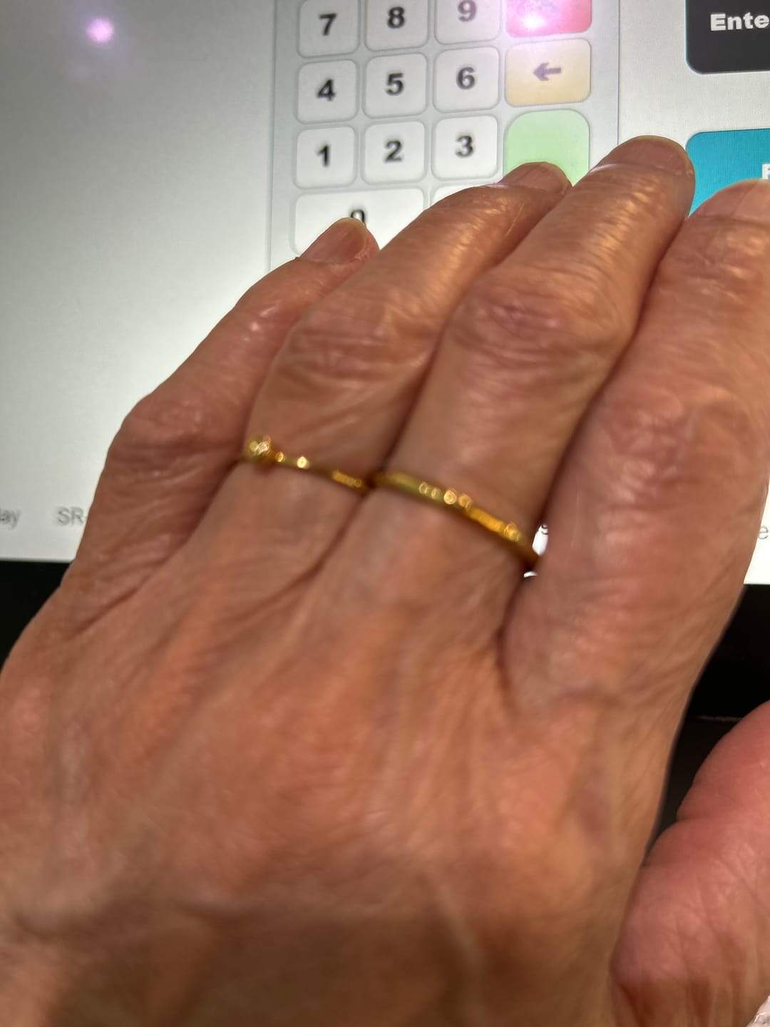 Customer photo review of Dainty Birthstone Ring (Bundle)
