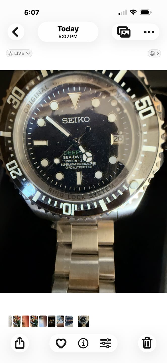 Customer photo review of Seikomariner  Deep Sea