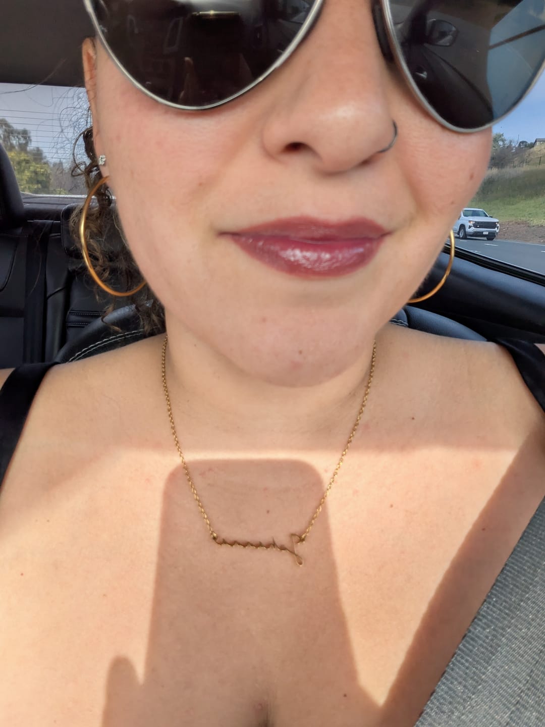 Customer photo review of Hoop Earrings