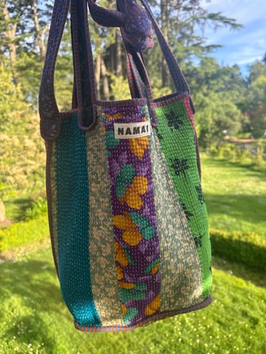 Customer photo review of The Xoti II Zero-Waste Quilted Kantha Bag