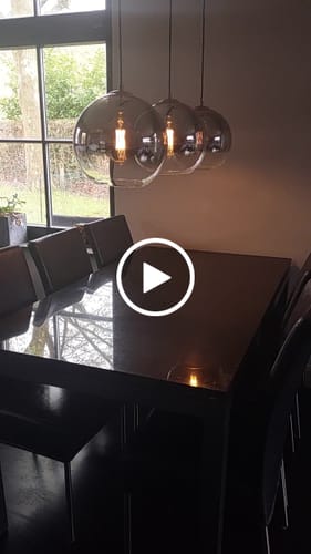 Customer video review of Hanglamp Hudson - 3-lichts - Smoke - Glazen Bollen