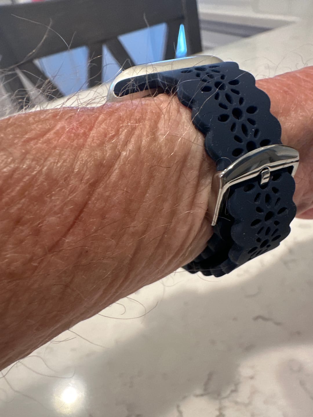 Customer photo review of Lace Silicone Watch Band for Apple Watch