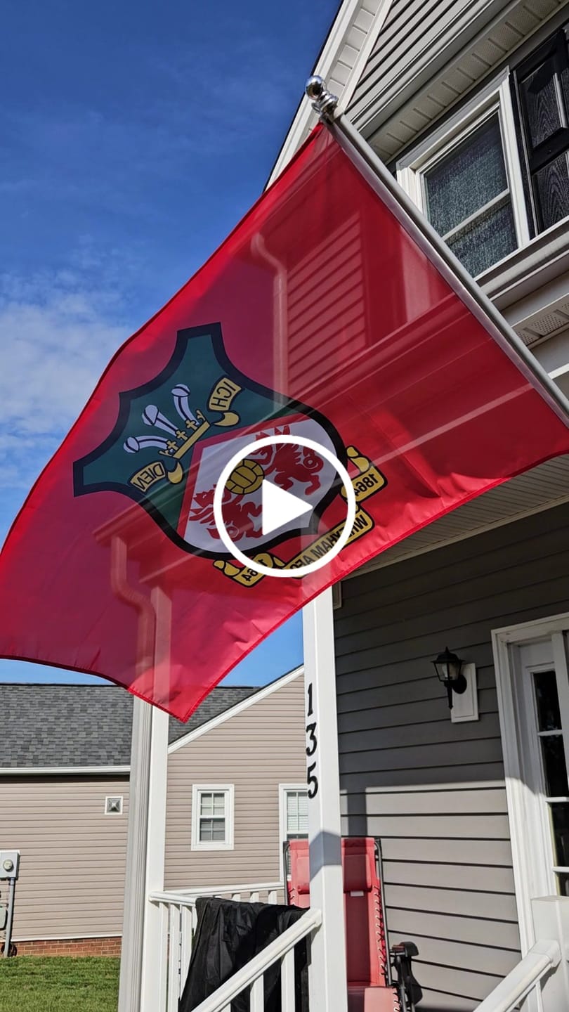 Customer video review of Wrexham Football Club Flag