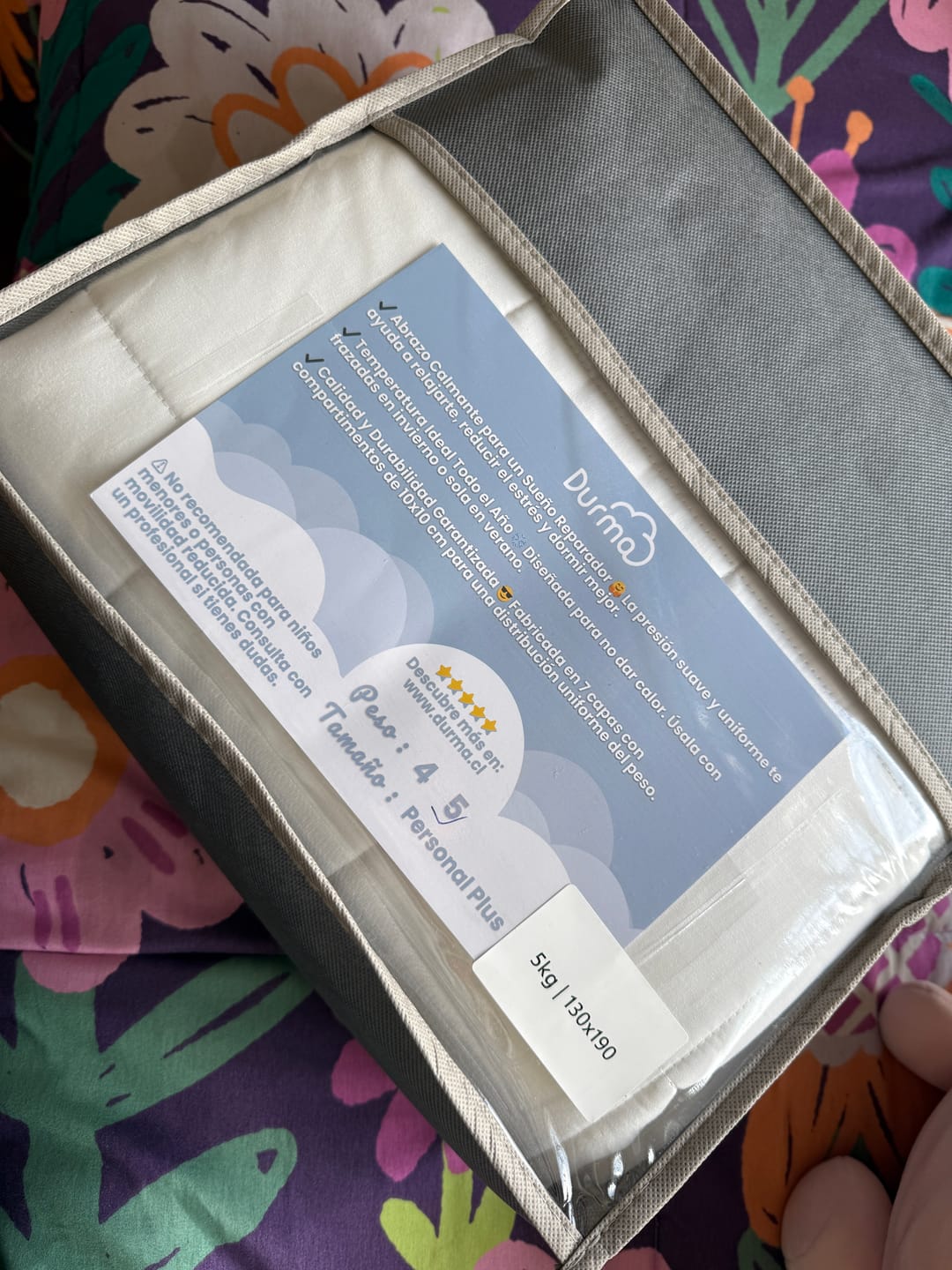 Customer photo review of Manta Pesada (PersonalPlus) - 100 noches de prueba / Algodón 100% natural
