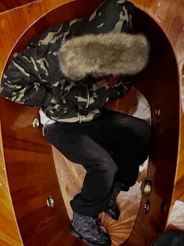 Customer photo review of Embroidered Detachable Fur Hooded Jacket