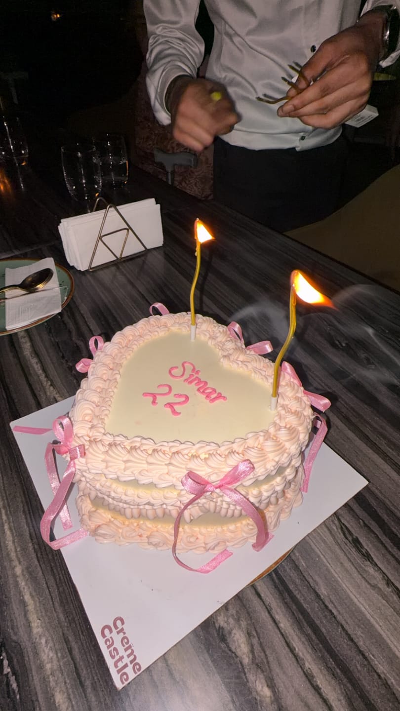 Customer photo review of Vintage heart shape ribbon Cake